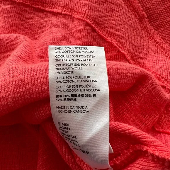 Pilcro Anthropologie Coral Oversized Top Small Boho Coastal Lightweight - Picture 8 of 12